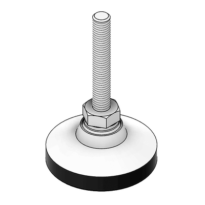 30-M8D50M-1 MODULAR SOLUTIONS FOOT PAD - 50MM X M8 - METAL CLAD NBR ANTI-SLIP PAD